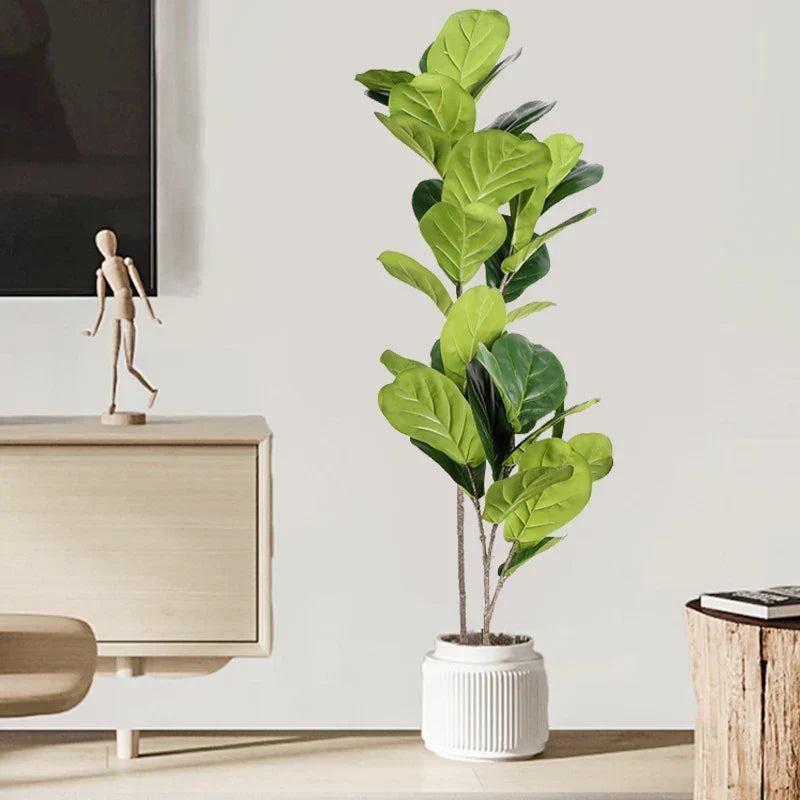 Dlight Decor 113cm Tropical Ficus Tree with Rubber Style Leaves Dlight Decor