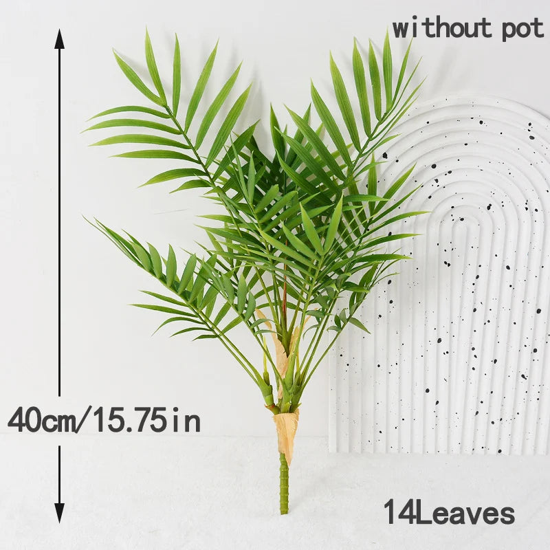 Dlight Decor 44cm Palm Plant Branch with Real Touch Monstera Leaves Dlight Decor