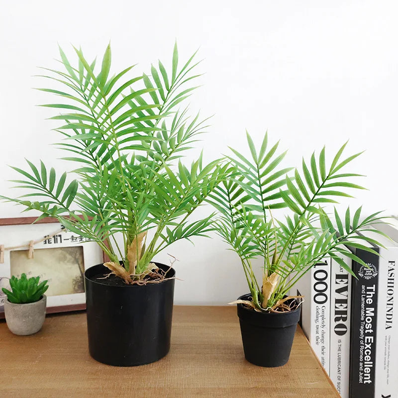 Dlight Decor 44cm Palm Plant Branch with Real Touch Monstera Leaves Dlight Decor