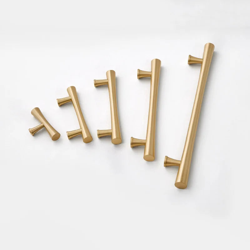 Gold Brass Dresser Handles – Modern Cabinet Pulls and Drawer Knobs for Kitchen and Furniture Dlight Decor