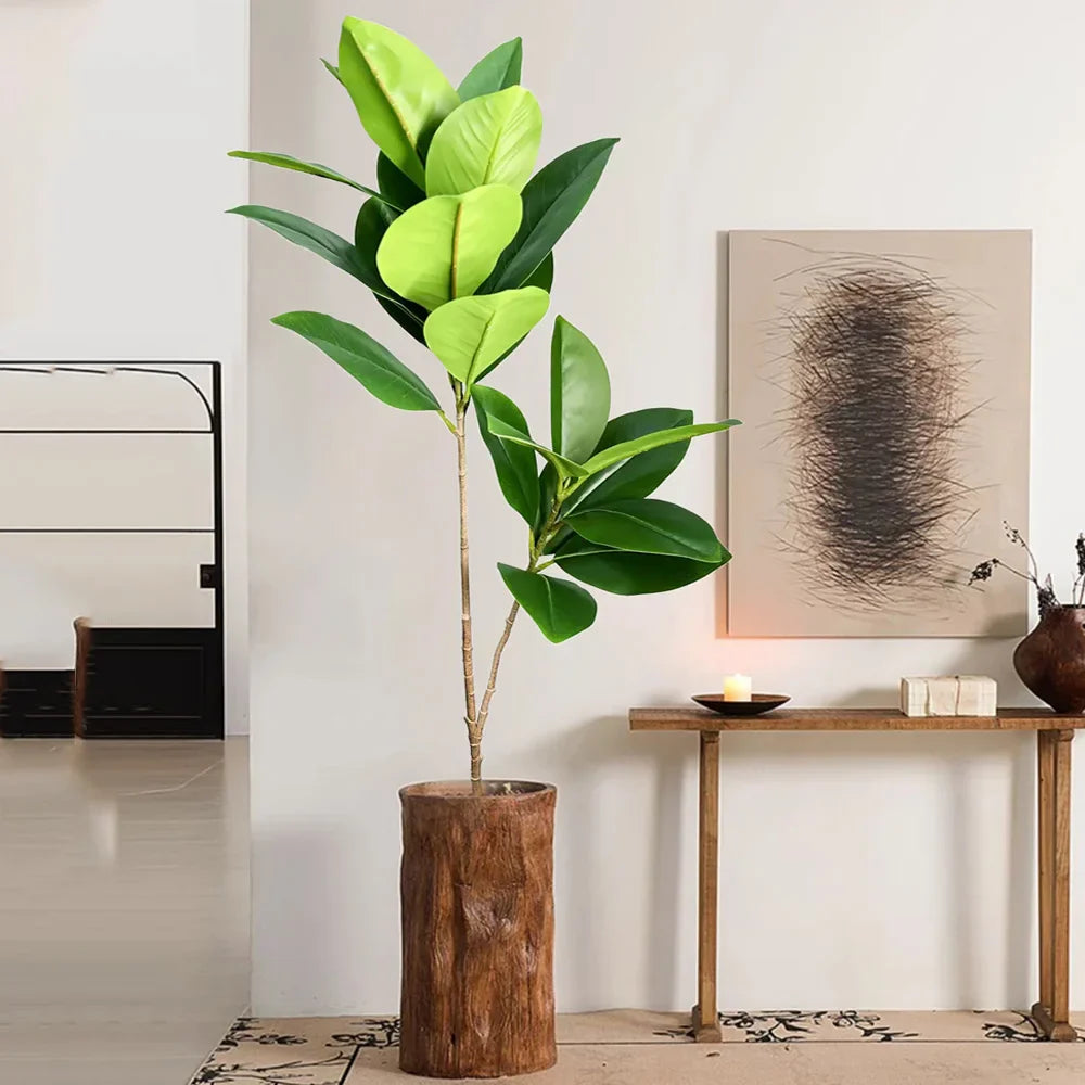 Dlight Decor 140cm Banyan Tree with Real Touch Fiddle Leaves for Home and Office Decor Dlight Decor
