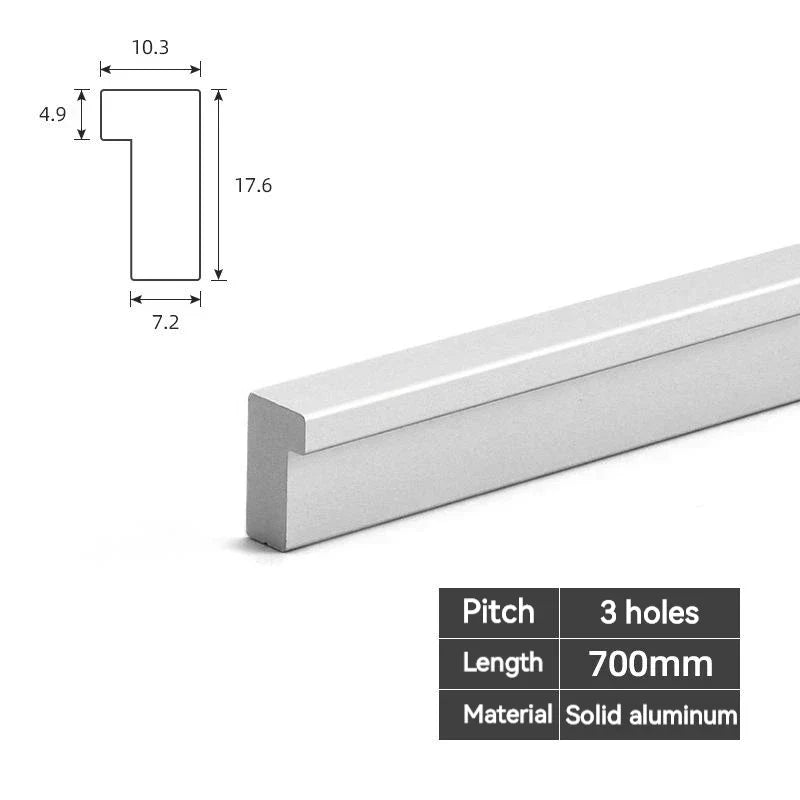 Modern Long T-Bar Aluminum Cabinet Handles – Brushed Gold, Silver, and Black Pulls for Drawers and Cupboards (700-1200mm) Dlight Decor