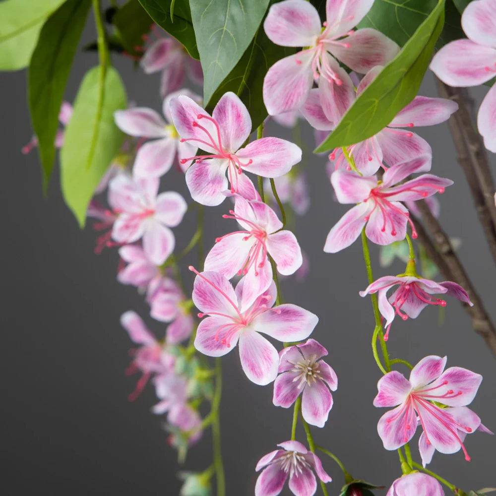 Dlight Decor 95cm Hanging Jasmine Bouquet with Tropical Begonia Flowers Dlight Decor