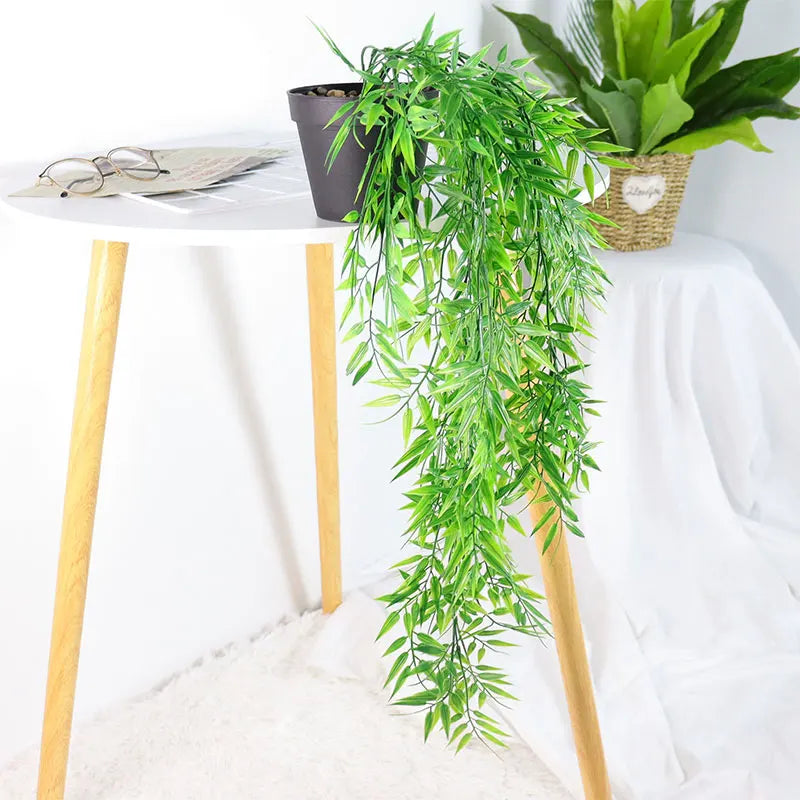 Dlight Decor 105cm Hanging Bamboo Leaf Vine for Garden and Home Wall Decor Dlight Decor