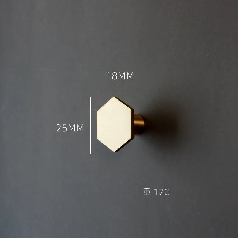1 Piece - Mini Hexagon Gold Drawer Knob – Luxury Zinc Alloy Single Hole Handle for Cabinets and Doors Dlight Decor