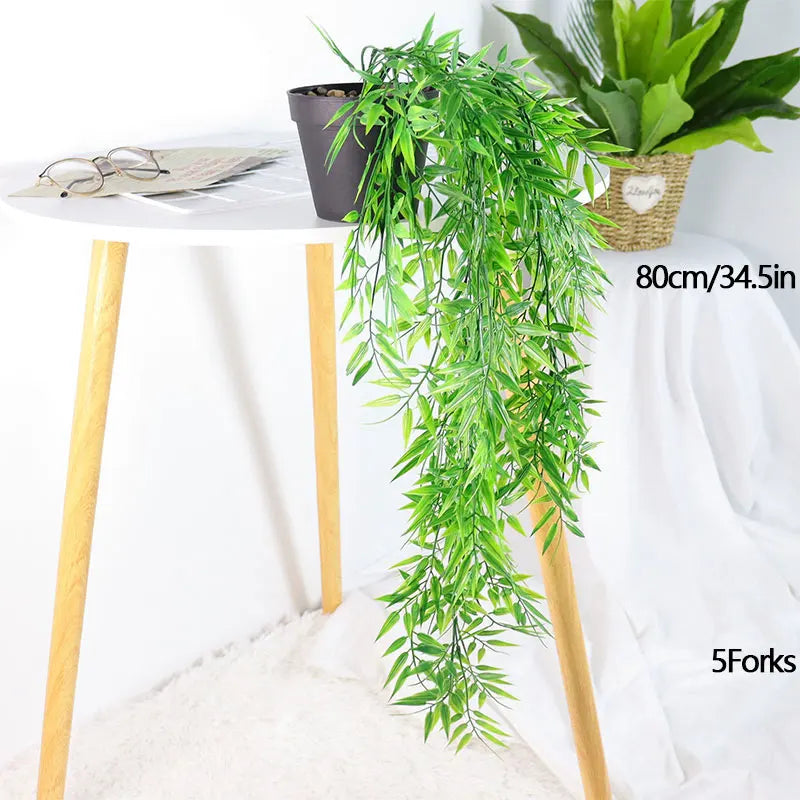 Dlight Decor 105cm Hanging Bamboo Leaf Vine for Garden and Home Wall Decor Dlight Decor