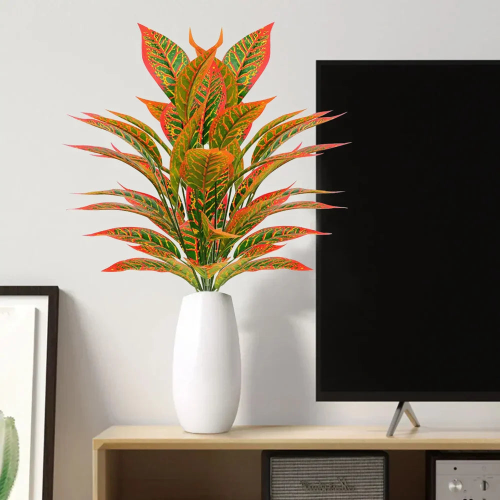 Dlight Decor 76cm Magnolia Banyan Leaf Branch with Green Sansevieria Accents Dlight Decor