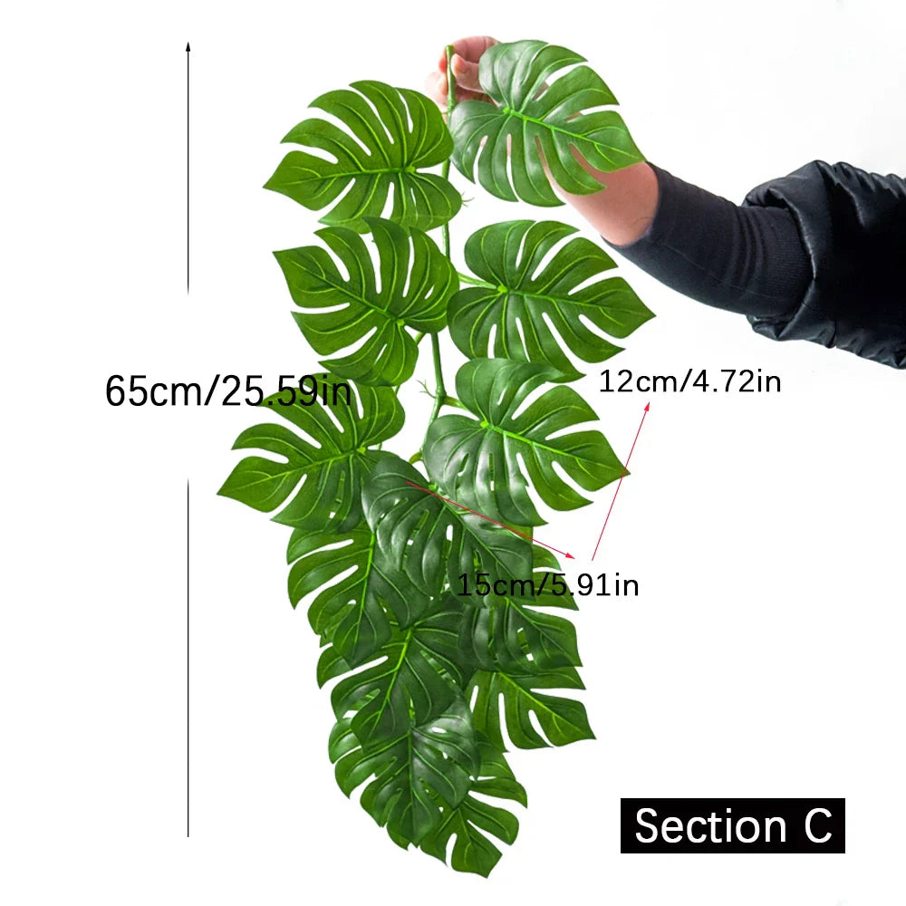 Dlight Decor 180cm Hanging Monstera Vine with Turtle Leaves Dlight Decor