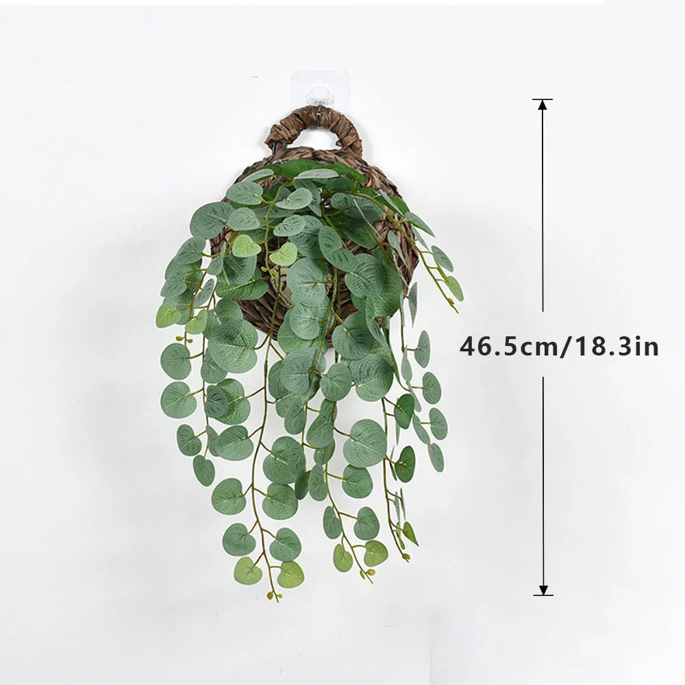Dlight Decor 64cm Hanging Eucalyptus Vine with Apple Leaves Dlight Decor