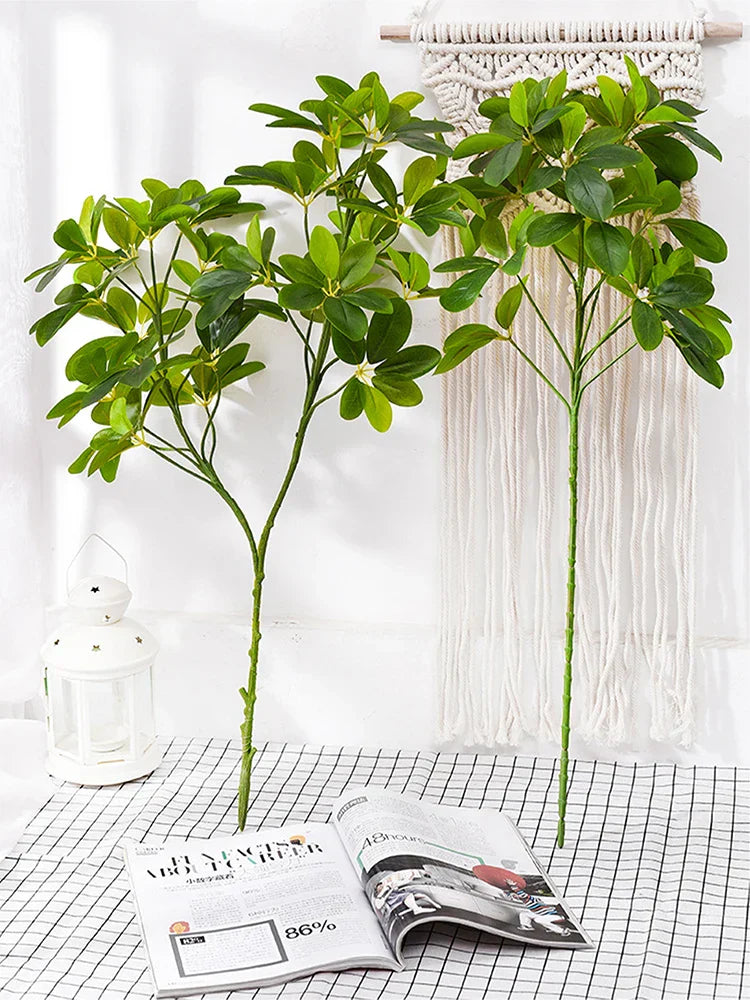 Dlight Decor 73cm Tropical Ficus Palm Tree Branch with Monstera Leaves Dlight Decor