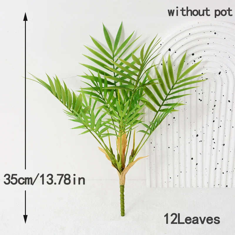 Dlight Decor 44cm Palm Plant Branch with Real Touch Monstera Leaves Dlight Decor