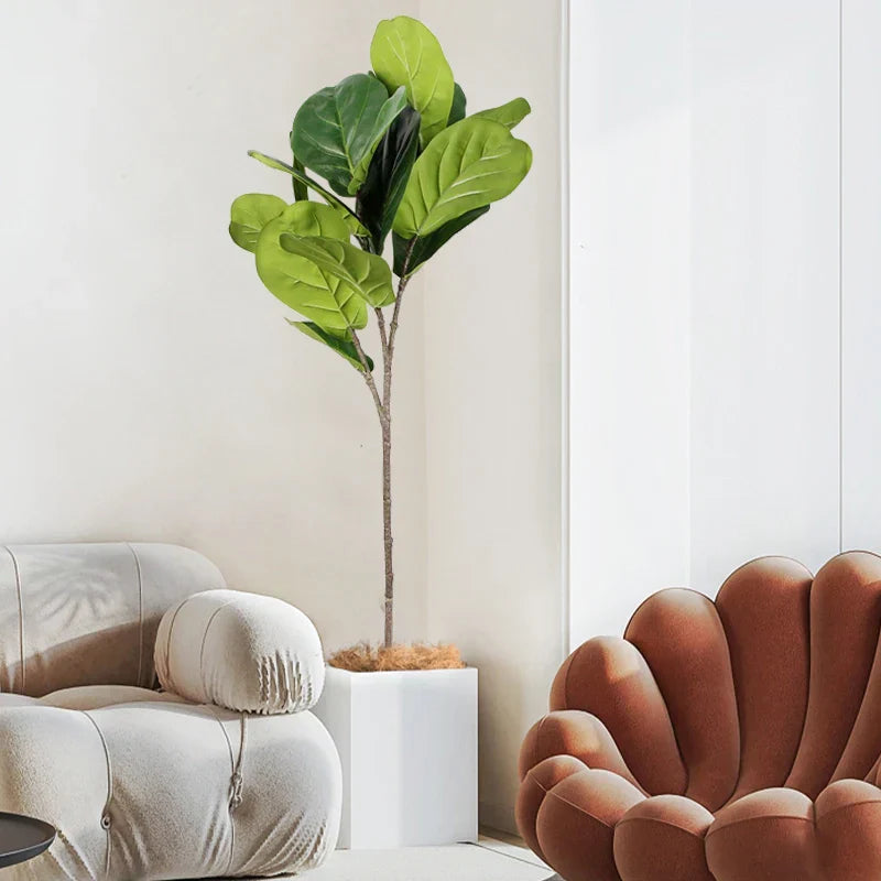 Dlight Decor 113cm Tropical Ficus Tree with Rubber Style Leaves Dlight Decor