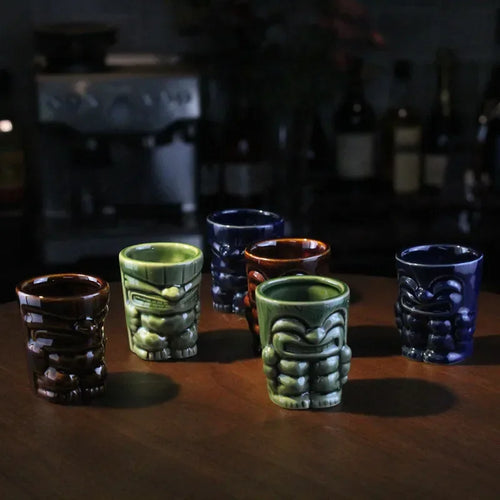 60ml Ceramic Tiki Mug – Hawaiian Cocktail Cup for Home Bars & Parties | Dlight Decor Dlight Decor