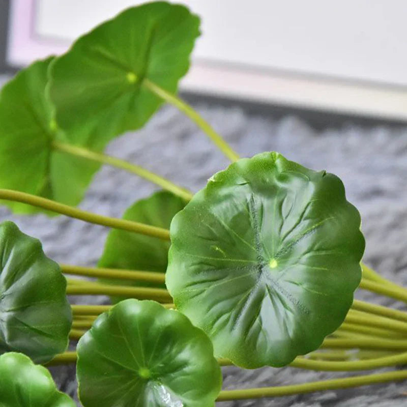 Dlight Decor 37cm Lotus Eucalyptus Leaf Plant with Copper Accents for Home and Office Decor Dlight Decor