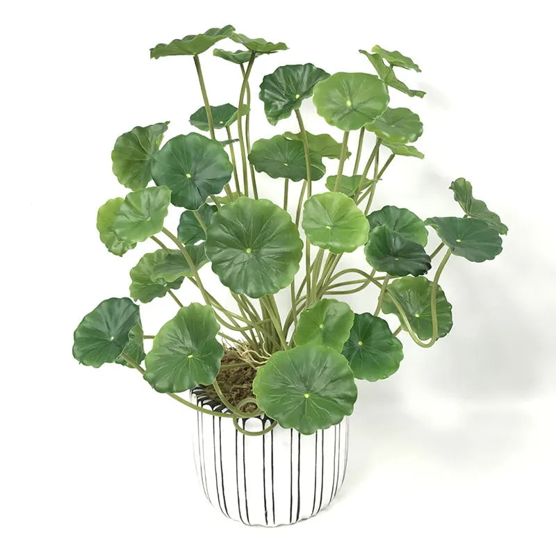 Dlight Decor 37cm Lotus Eucalyptus Leaf Plant with Copper Accents for Home and Office Decor Dlight Decor