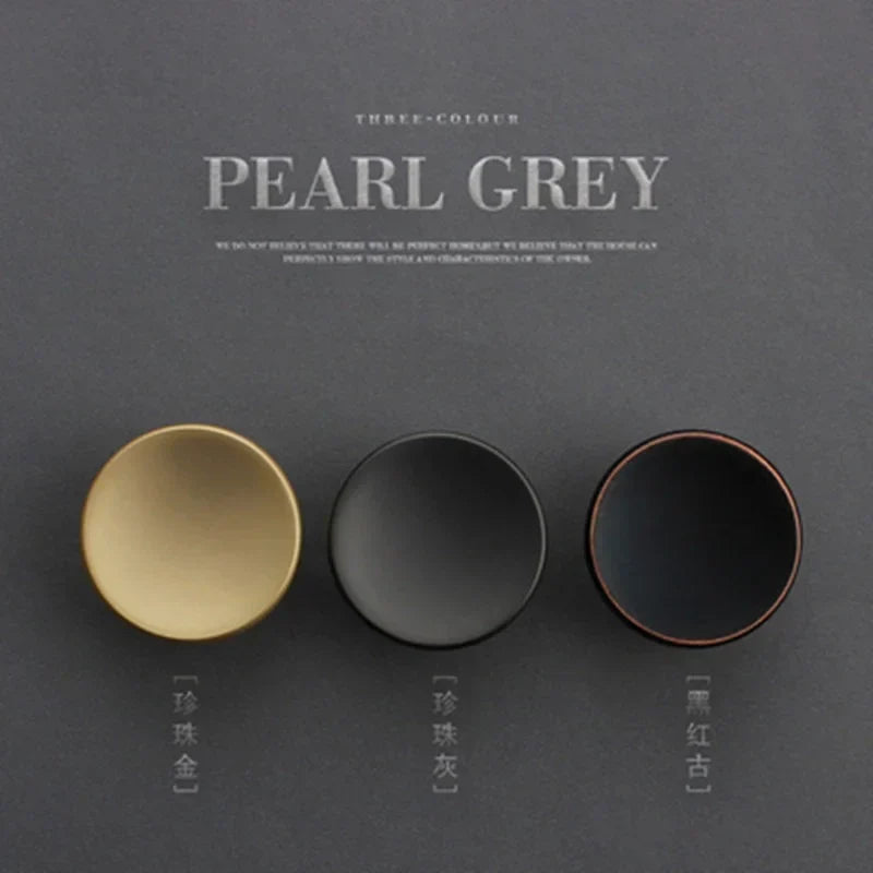 Modern Round Zinc Alloy Knob – Minimalist Drawer Pull for Wardrobes, Closets, and Kitchen Cabinets Dlight Decor