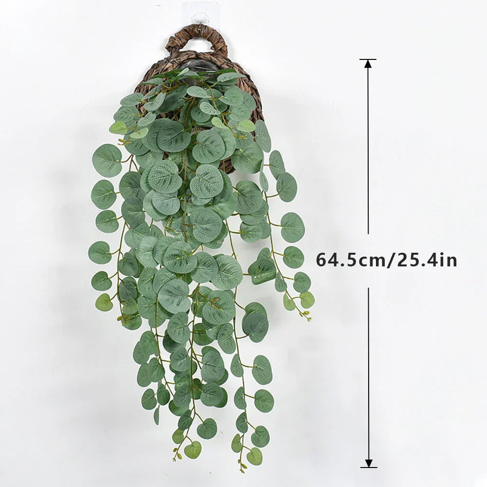 Dlight Decor 64cm Hanging Eucalyptus Vine with Apple Leaves Dlight Decor