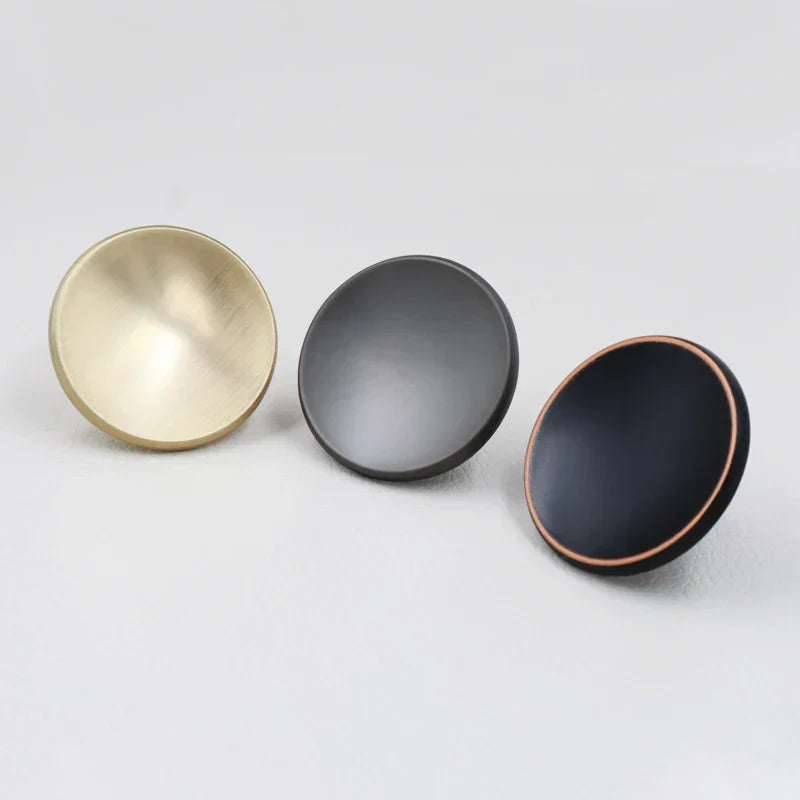 Modern Round Zinc Alloy Knob – Minimalist Drawer Pull for Wardrobes, Closets, and Kitchen Cabinets Dlight Decor