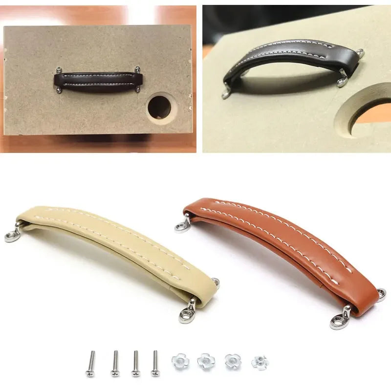 Vintage Leather Furniture Handle – Soft Suitcase-Style Drawer Pulls for Cabinets and Chests Dlight Decor