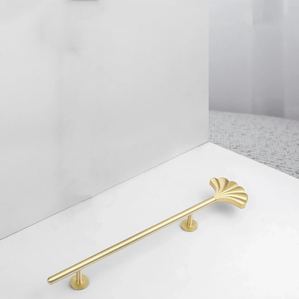 1PC Solid Brass Ginkgo Leaf Handle – Elegant Gold Furniture Knob for Cabinets, Wardrobes, and Cupboards Dlight Decor