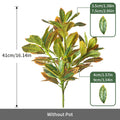 Dlight Decor 41cm Banyan Ficus Palm Branch with Codiaeum Leaves Dlight Decor