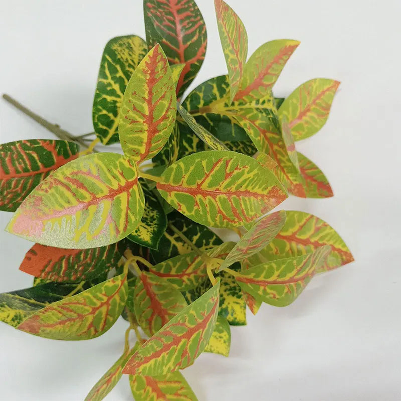Dlight Decor 33cm Tropical Plant with Codiaeum and Scindapsus Leaves Dlight Decor