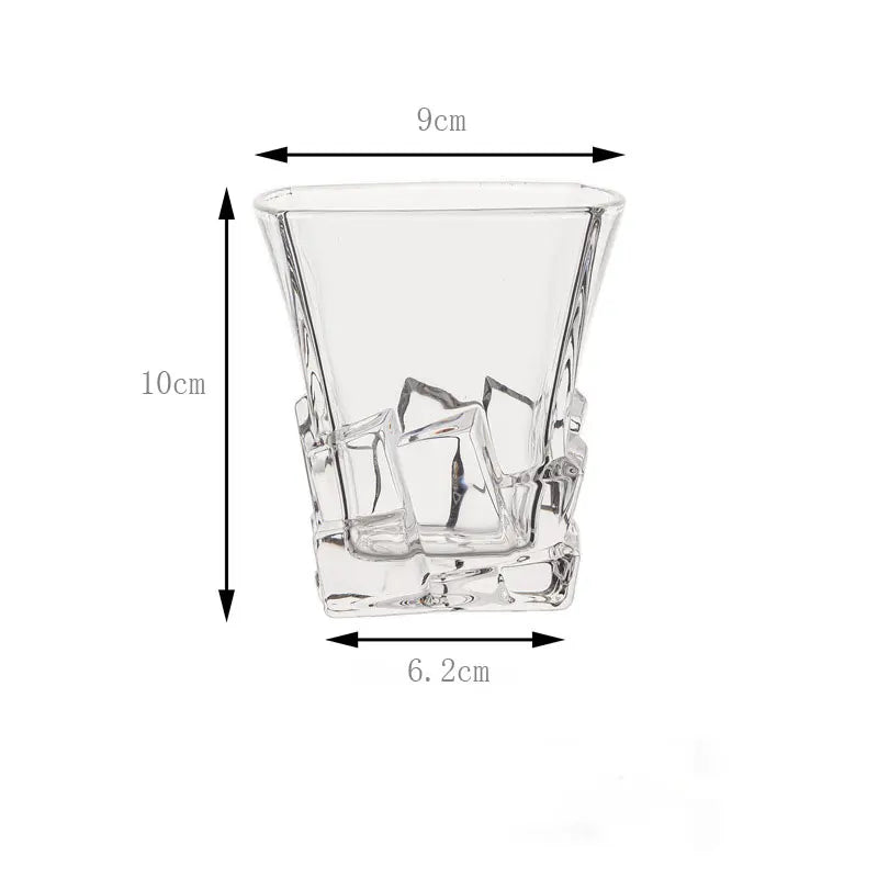 Dlight Decor 310ml Square Glass with Ice Cube Base Dlight Decor
