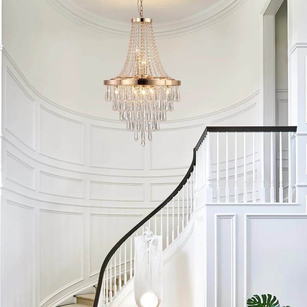 Arabelle 19.7-Inch Gold & Chrome Crystal Chandelier Dlight Decor