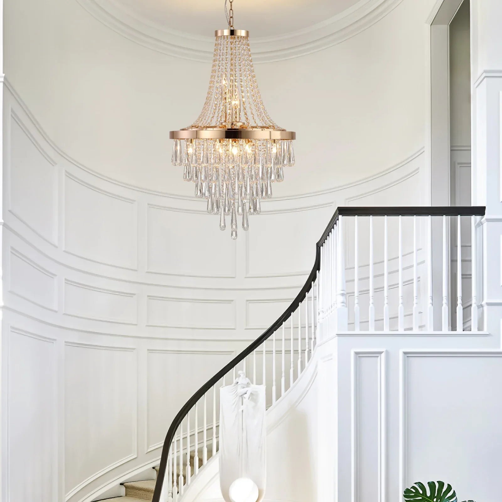 Arabelle 19.7-Inch Gold & Chrome Crystal Chandelier Dlight Decor