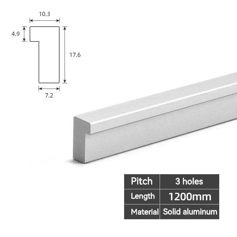 Modern Long T-Bar Aluminum Cabinet Handles – Brushed Gold, Silver, and Black Pulls for Drawers and Cupboards (700-1200mm) Dlight Decor
