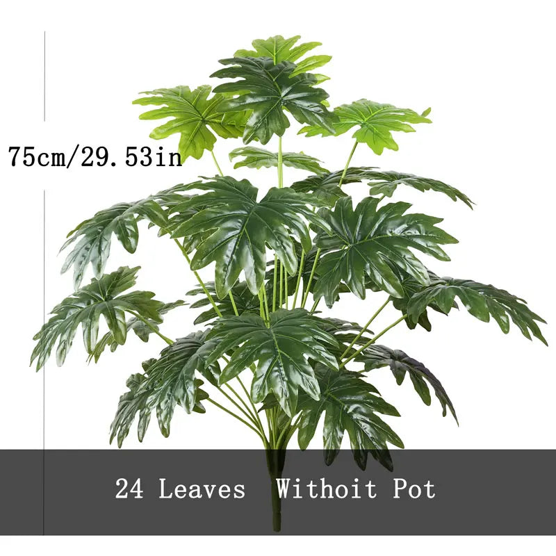 Dlight Decor 75cm Monstera Palm Tree with 24 Turtle Leaves Dlight Decor