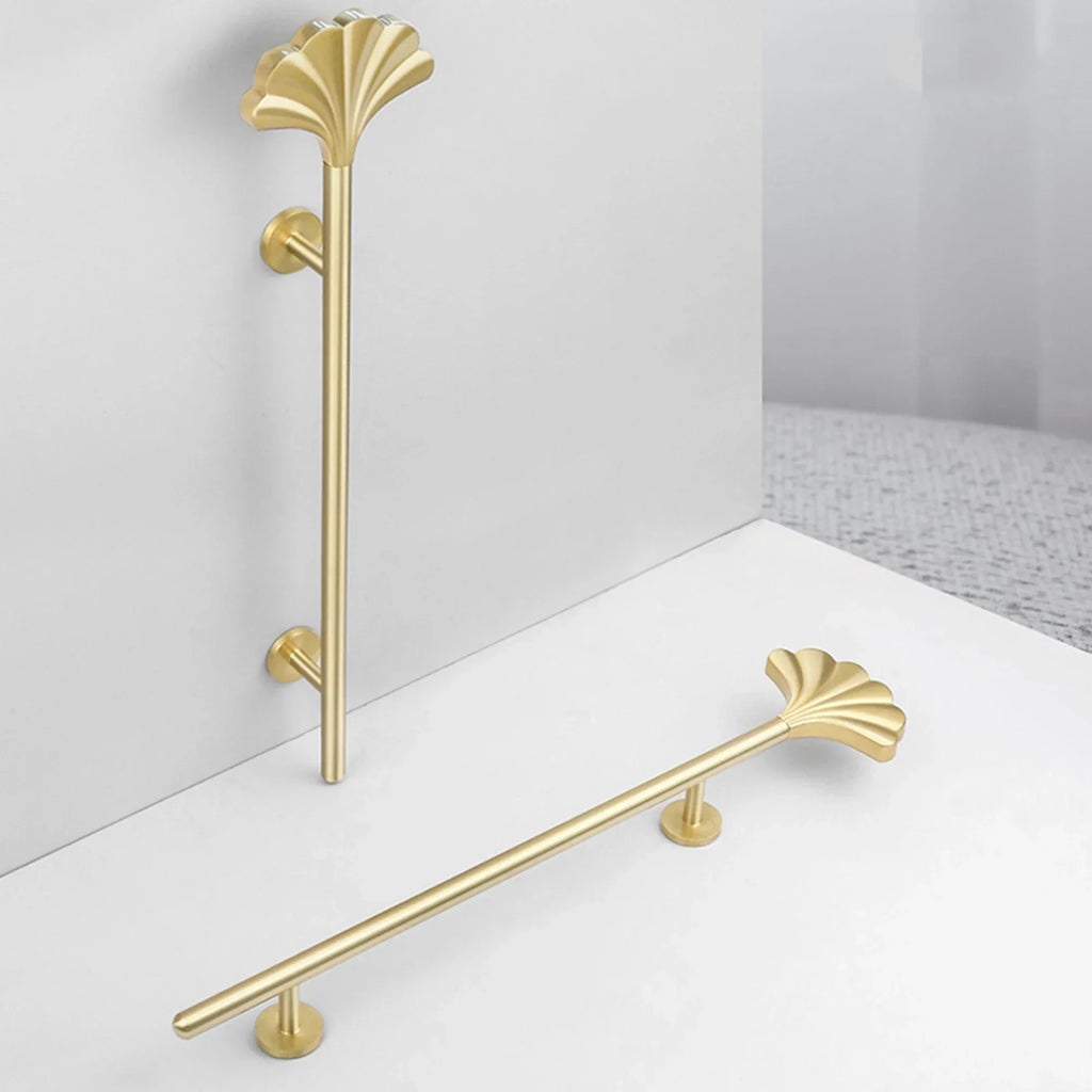 1PC Solid Brass Ginkgo Leaf Handle – Elegant Gold Furniture Knob for Cabinets, Wardrobes, and Cupboards Dlight Decor