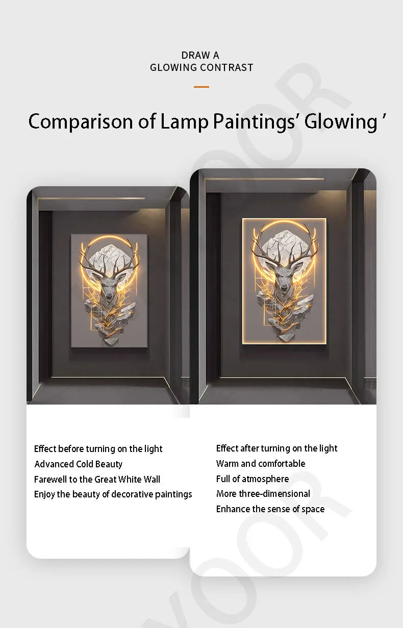 Dlight Decor Reindeer Wall Glow for Luxe Entry Spaces Dlight Decor