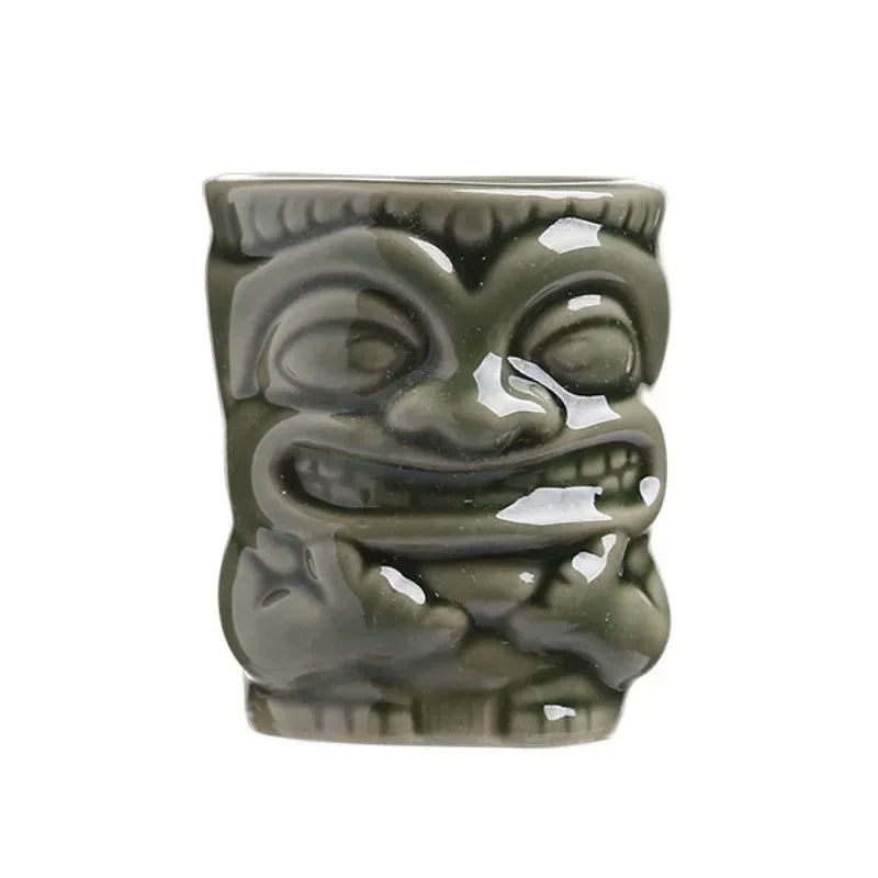 60ml Ceramic Tiki Mug – Hawaiian Cocktail Cup for Home Bars & Parties | Dlight Decor Dlight Decor