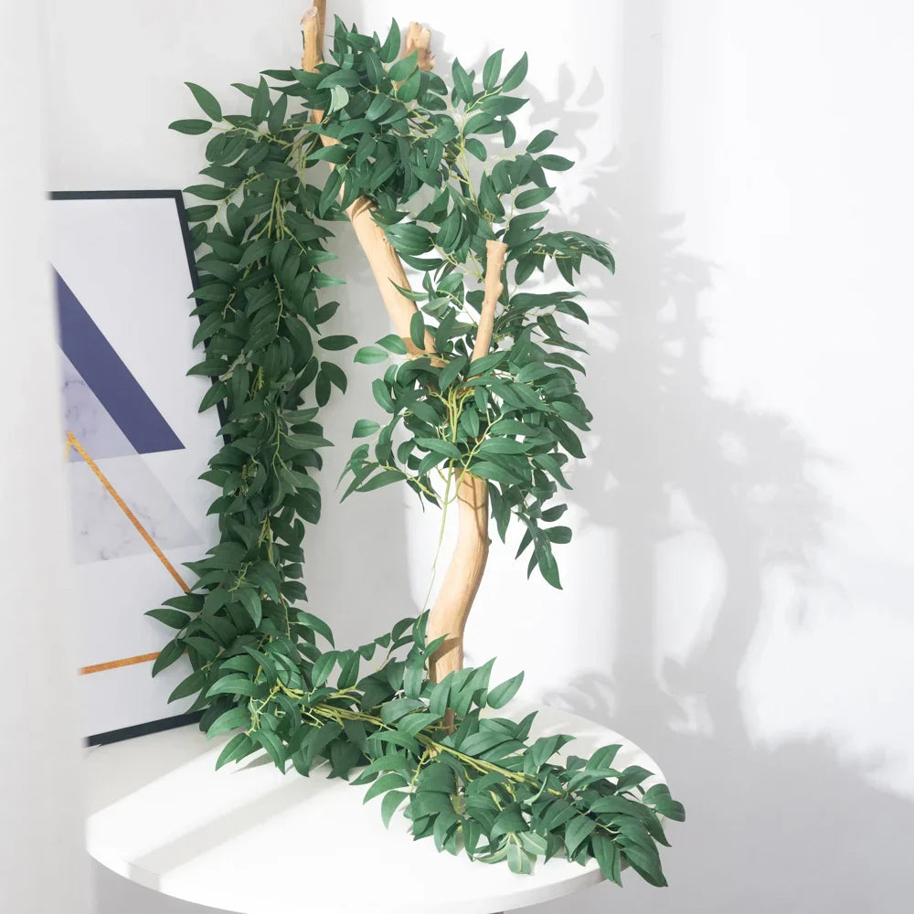 Dlight Decor 200cm Eucalyptus Vine with Willow Leaves for Hanging Decor Dlight Decor