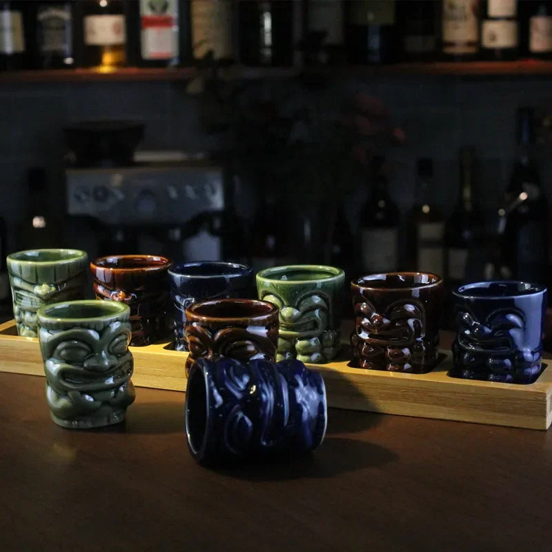 60ml Ceramic Tiki Mug – Hawaiian Cocktail Cup for Home Bars & Parties | Dlight Decor Dlight Decor