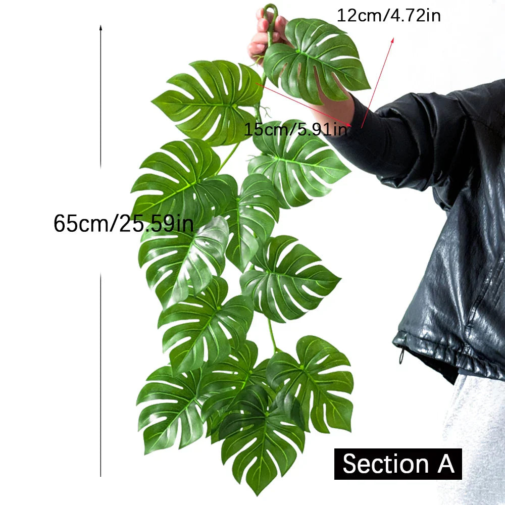 Dlight Decor 180cm Hanging Monstera Vine with Turtle Leaves Dlight Decor