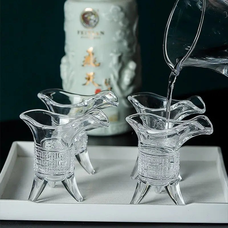 Dlight Decor 6pc Imperial Three-Foot Liquor Glass Set 20ml Dlight Decor