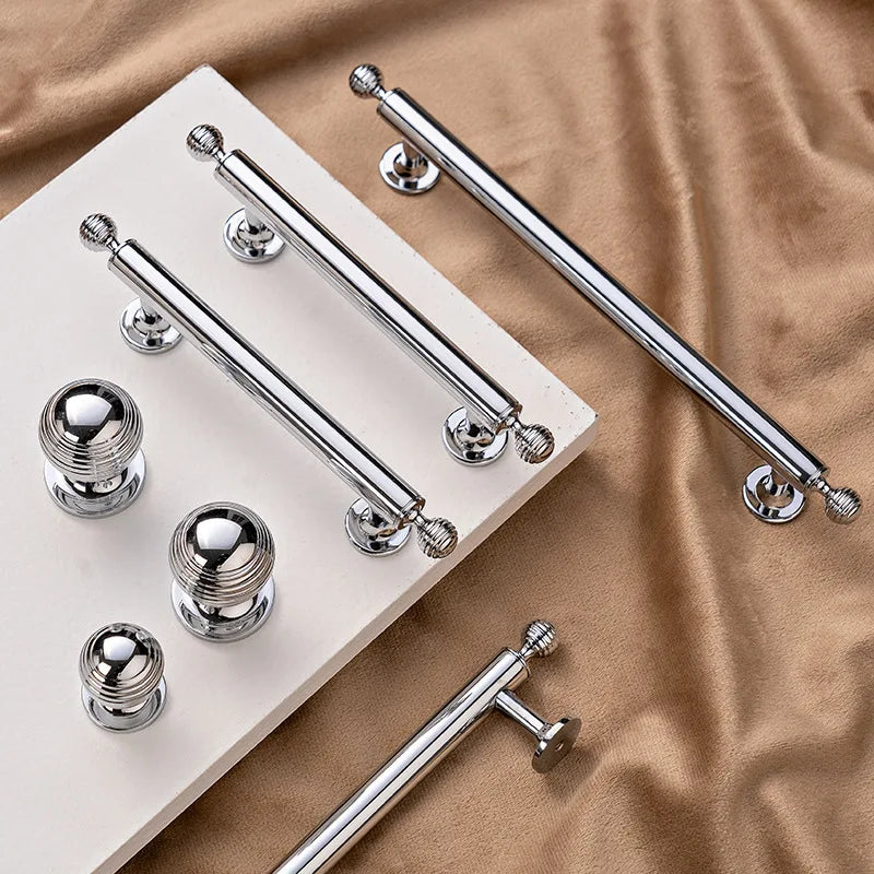 Polished Brass Cabinet Handles – PVD Gold and Chrome Wardrobe Knobs and Drawer Pulls Dlight Decor