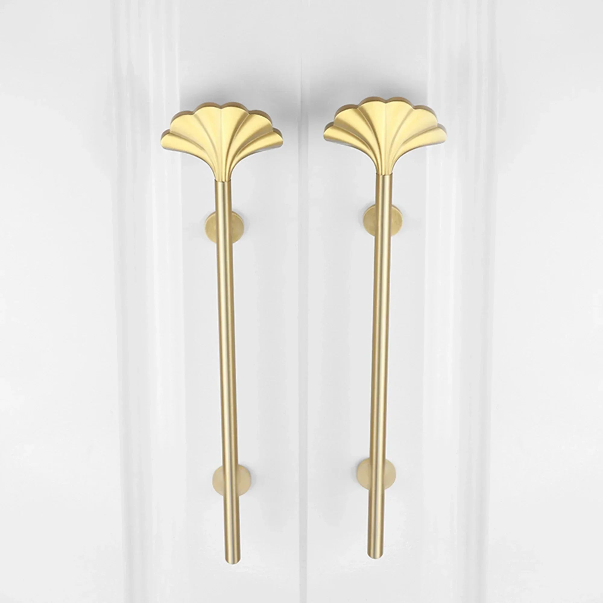 1PC Solid Brass Ginkgo Leaf Handle – Elegant Gold Furniture Knob for Cabinets, Wardrobes, and Cupboards Dlight Decor