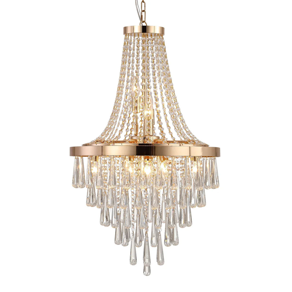 Arabelle 19.7-Inch Gold & Chrome Crystal Chandelier Dlight Decor