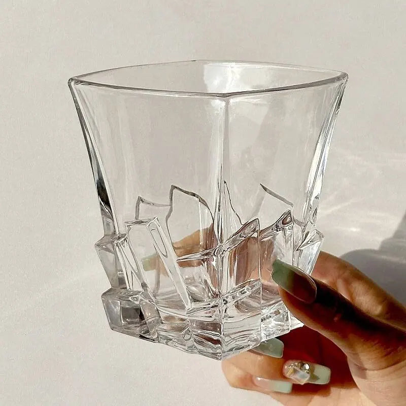 Dlight Decor 310ml Square Glass with Ice Cube Base Dlight Decor