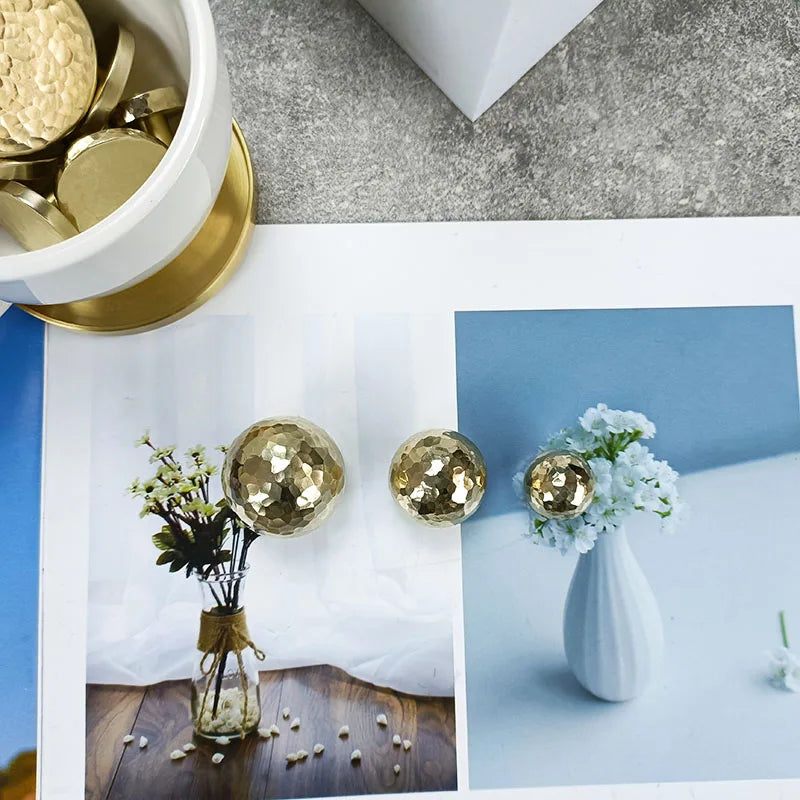 Brass Ball Cabinet Knobs – Modern Wardrobe Handles and Dresser Pulls Dlight Decor