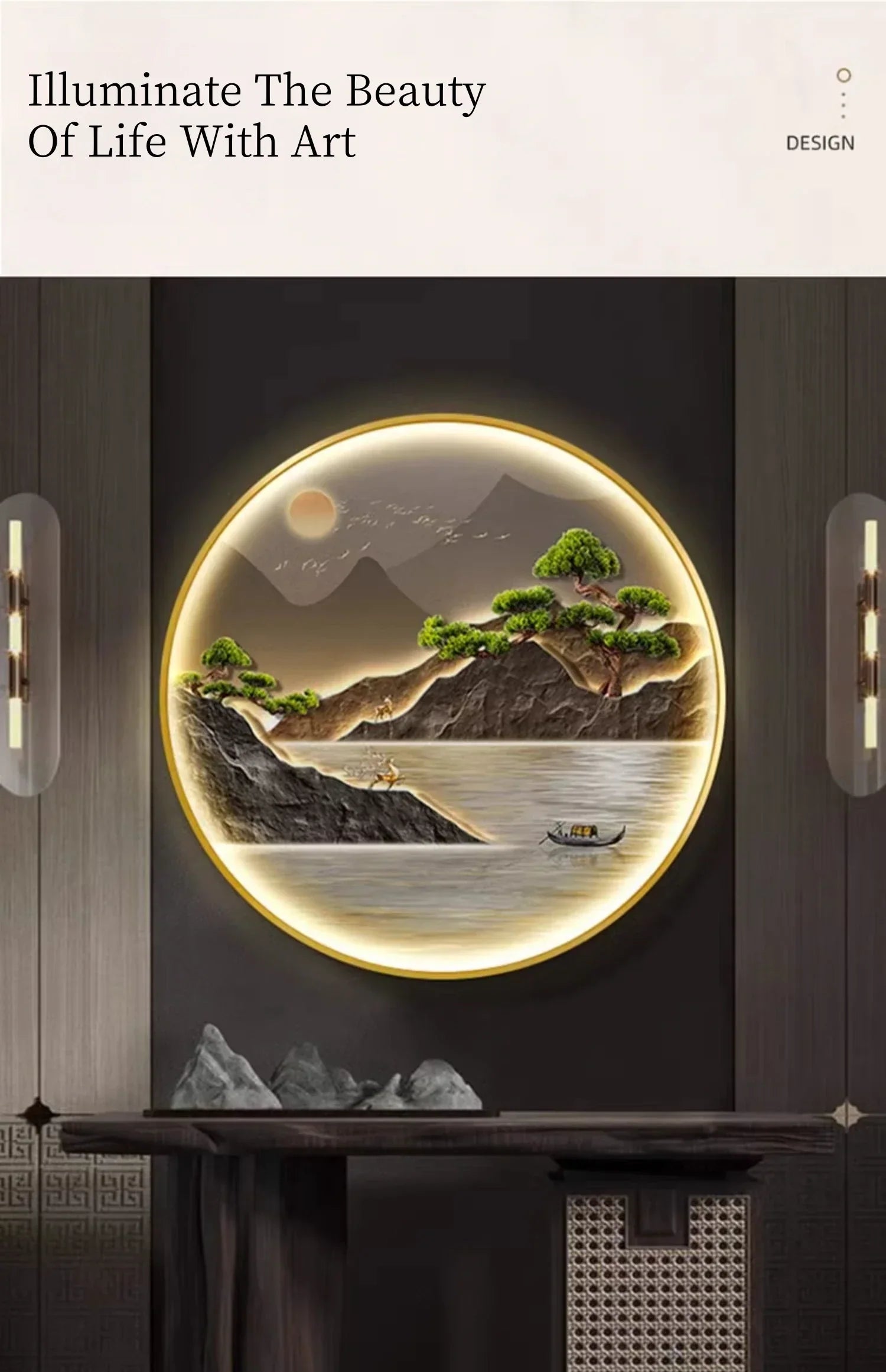 Dlight Decor Luxury Glow Round Wall Light for Interiors Dlight Decor