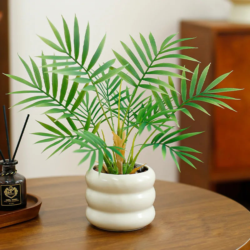 Dlight Decor 44cm Palm Plant Branch with Real Touch Monstera Leaves Dlight Decor