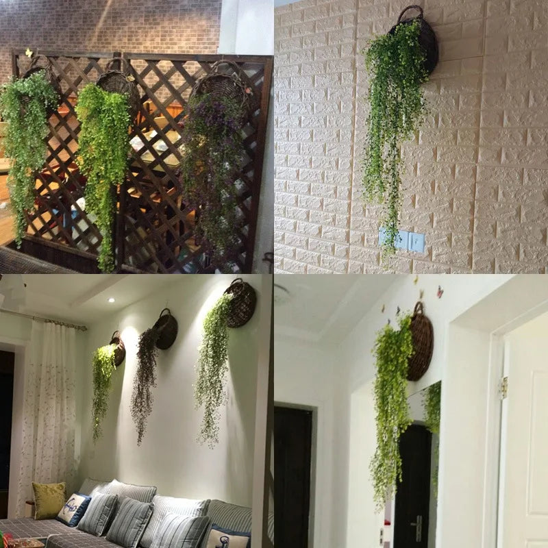 Dlight Decor 75cm Hanging Golden Bell Willow Vine with 5 Forks for Wall and Garden Decor Dlight Decor