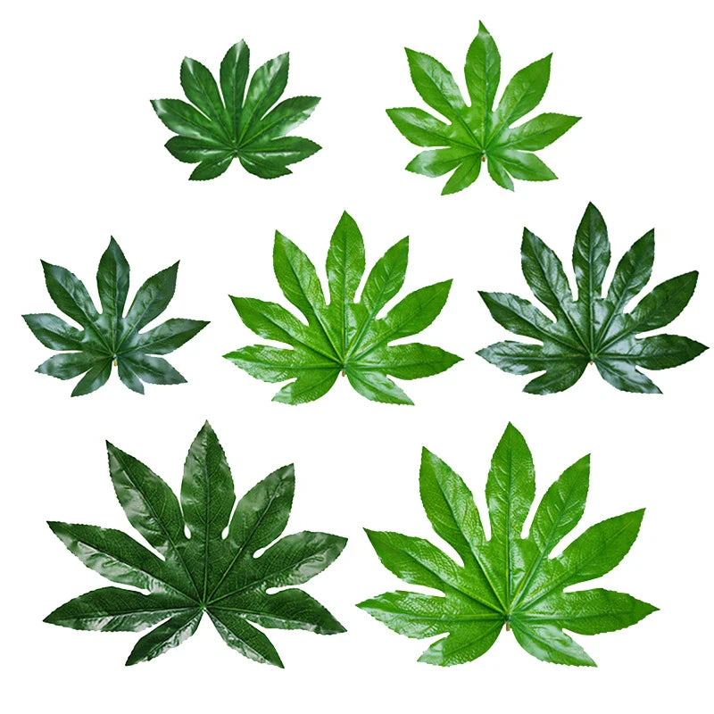 Dlight Decor 5 or 10pcs Tropical Fatsia Monstera Leaves for Table and Home Decor Dlight Decor