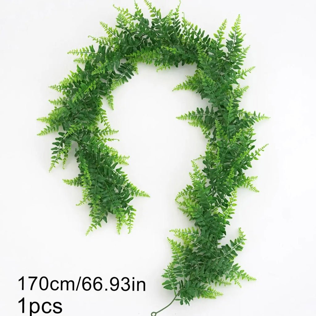 Dlight Decor 175cm Tropical Fern Vine Hanging Plant for Home and Garden Wall Decor Dlight Decor