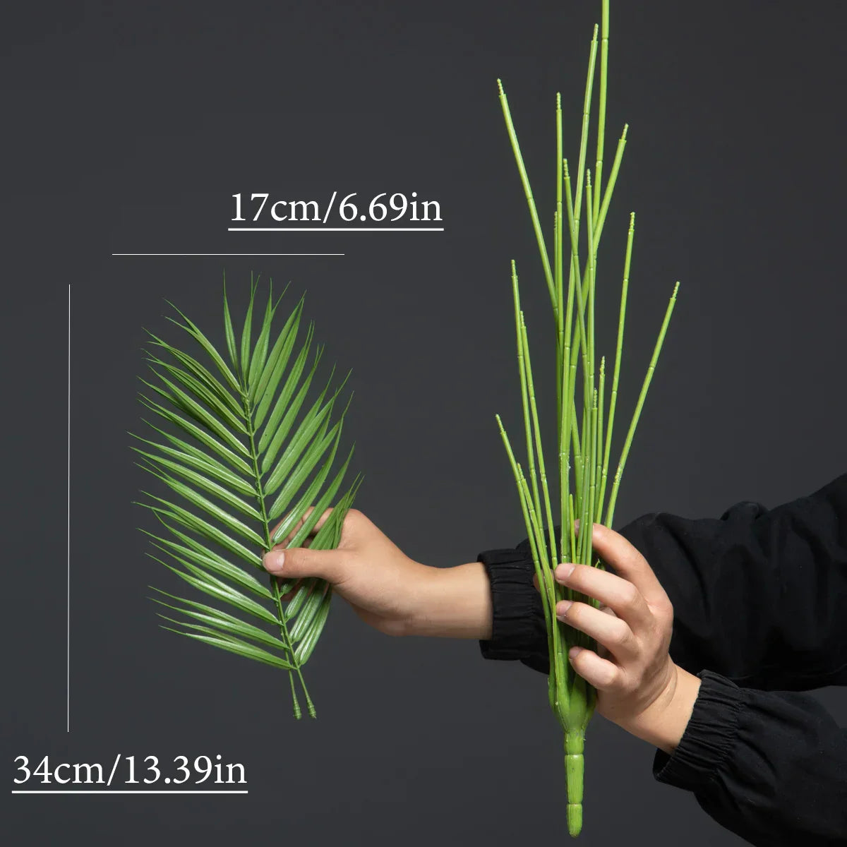 Dlight Decor 88cm Tropical Palm Fern Branch with Real Touch Leaves Dlight Decor
