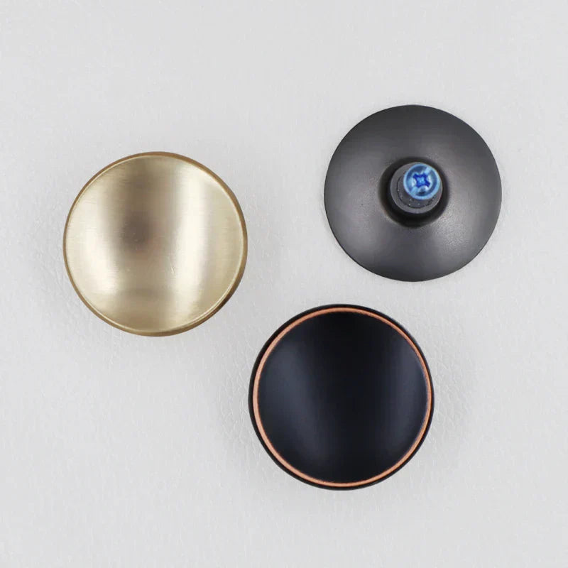 Modern Round Zinc Alloy Knob – Minimalist Drawer Pull for Wardrobes, Closets, and Kitchen Cabinets Dlight Decor